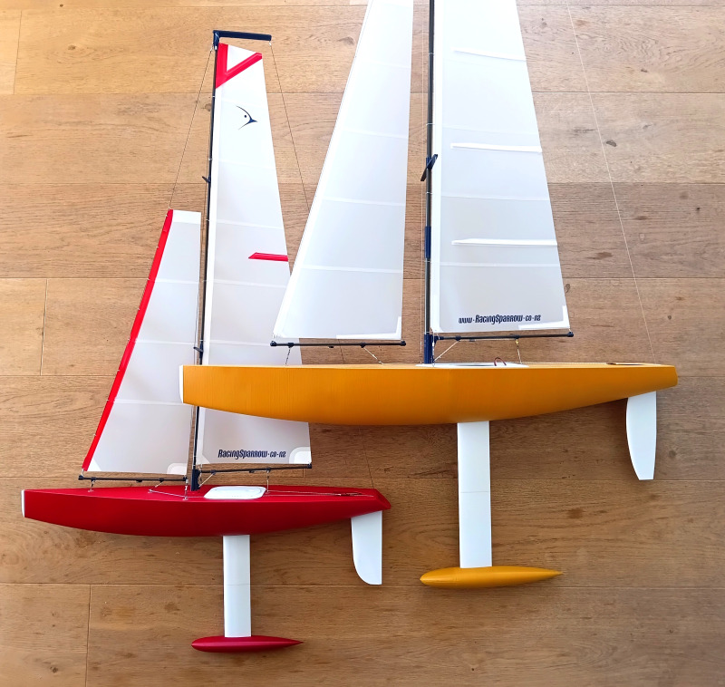 Two radio controlled sail boats - 3d printed by Racing Sparrow