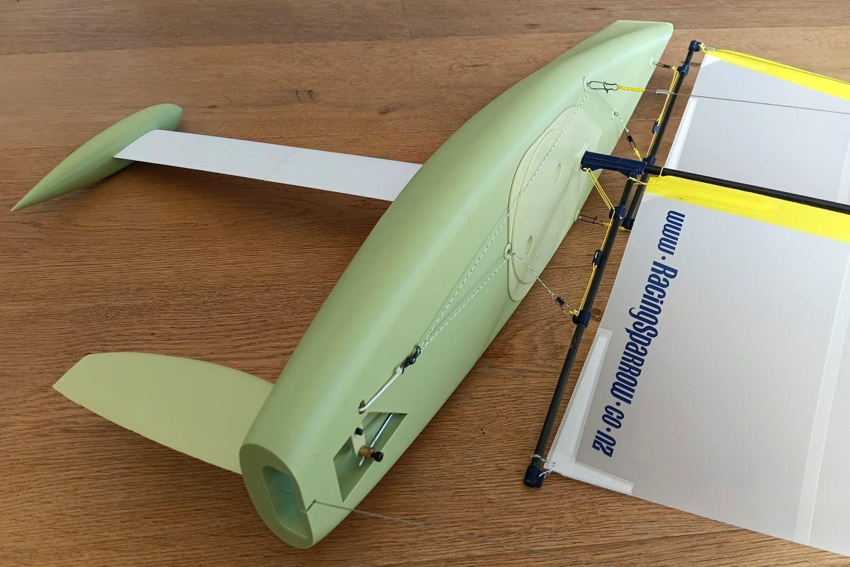 Racing Sparrow RG65 3D Printed Model Sail Boat