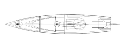 RS850 Hull Wireframe Top Angle