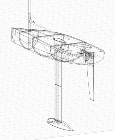 Wireframe 3D CAD drawing