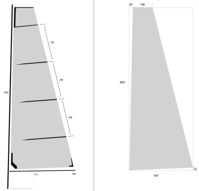 Ranger A-rig sail design and dimensions