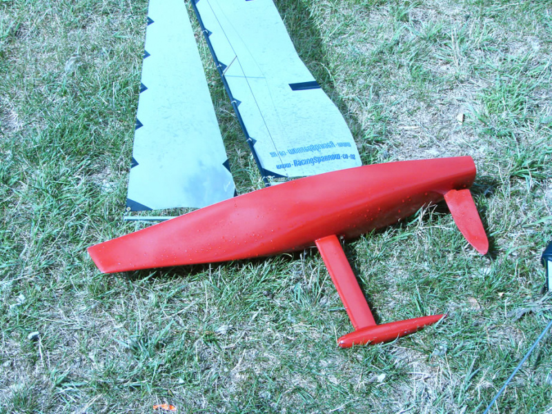 RC Yacht - Red Boat by the Author., Wellington, New Zealand