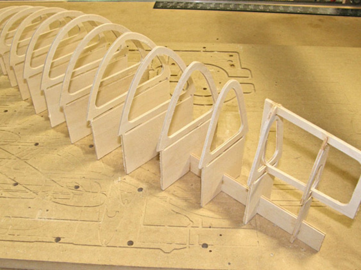 Jeff Fletcher's laser cut bulkheads - RC Yacht